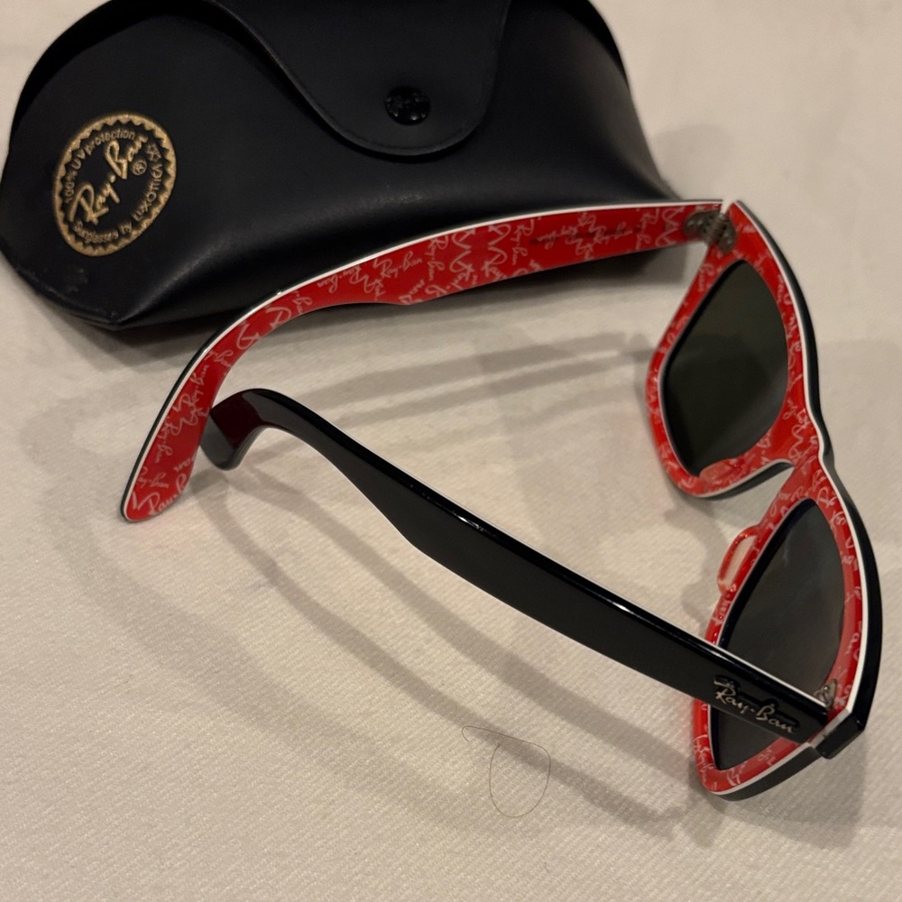 Ray-Ban Black and Red Sunglasses - Picture 3 of 5